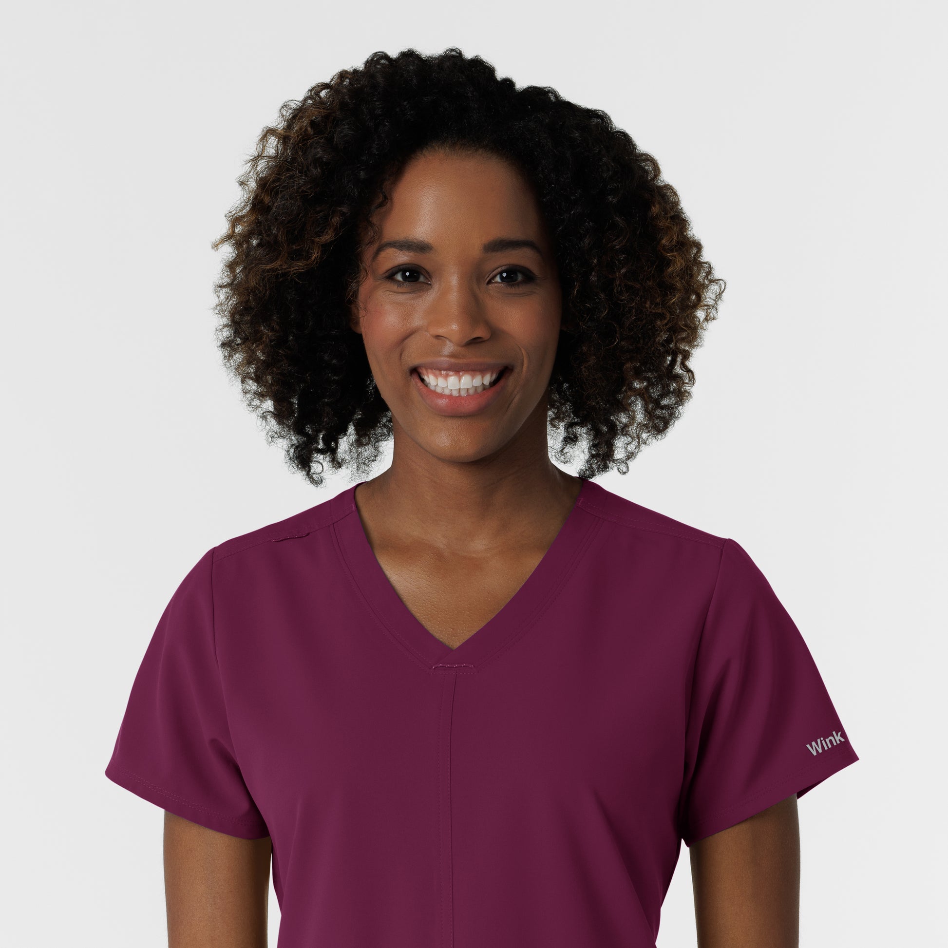NURTUR 6180 Women's V-Neck Scrub Top Wine