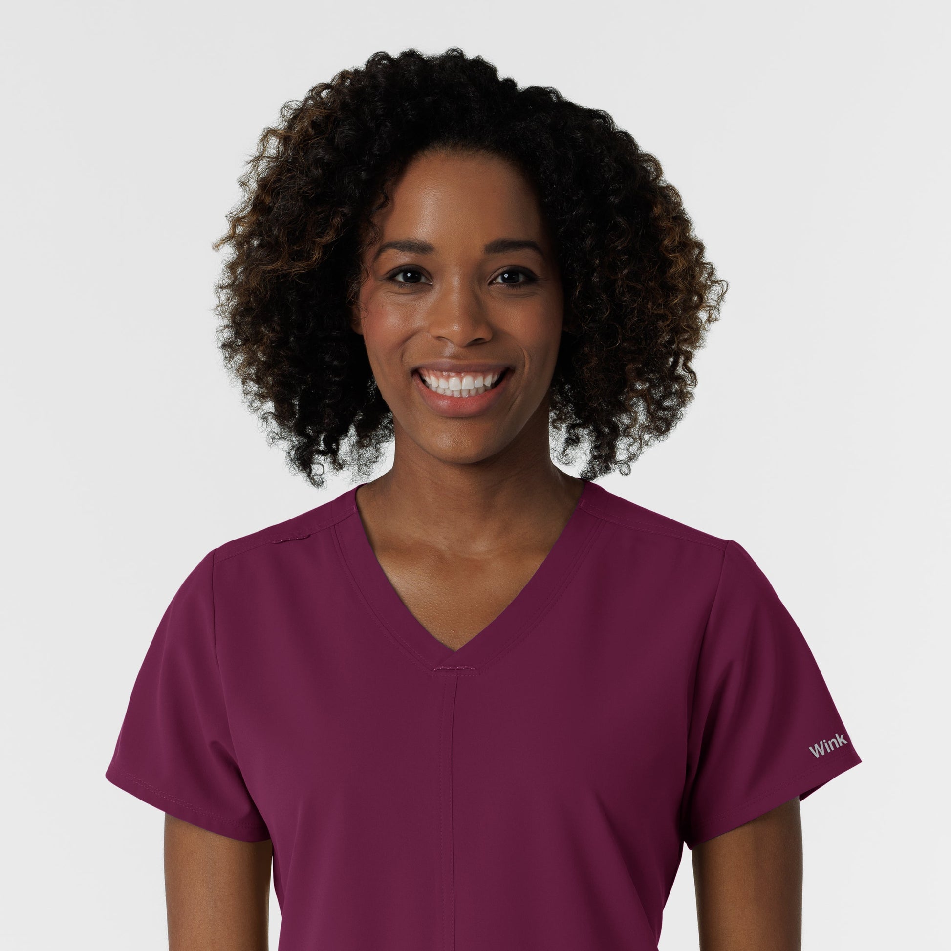 NURTUR 6180 Women's V-Neck Scrub Top Wine