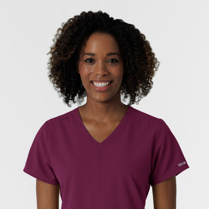 NURTUR 6180 Women's V-Neck Scrub Top Wine