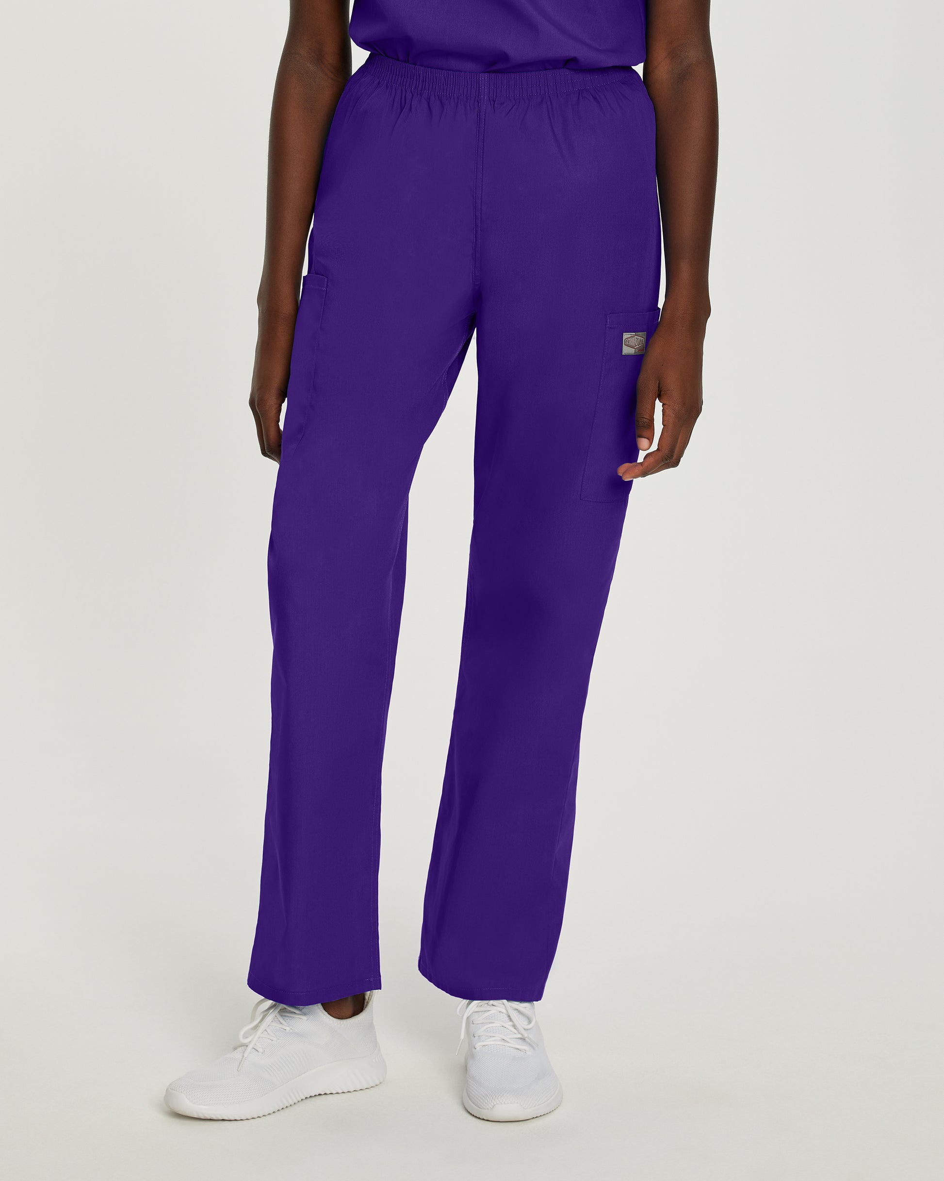 Scrub Zone 83221 Women's Cargo Scrub Pants Grape Image