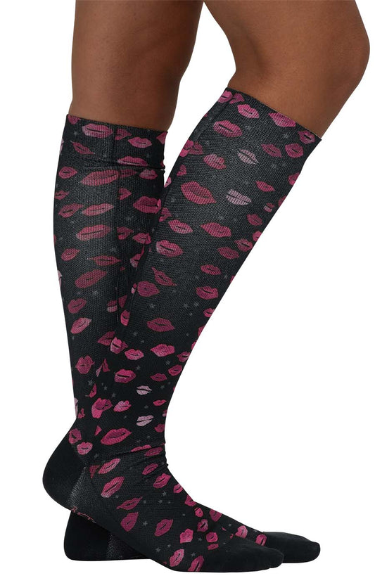 Betsey Johnson BA148 Betsey Sublim Compression Socks 3-pk Lips