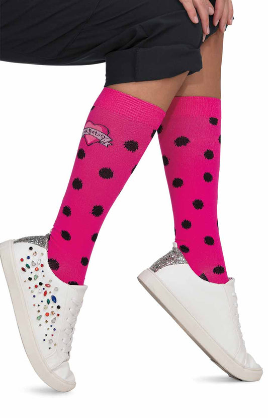 Betsey Johnson BA155 Betsey Compression Socks 1-pk Betseys Ikat Dot