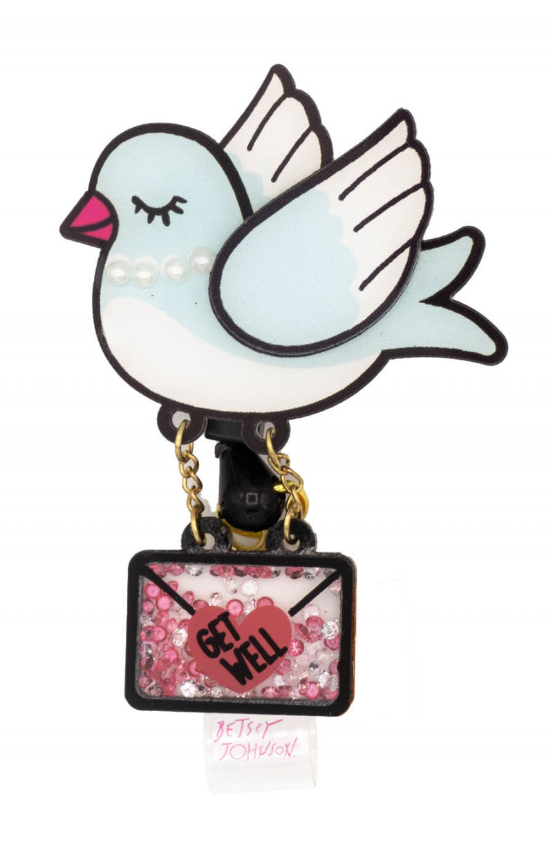 Betsey Johnson BA156 Betsey Retractable Badges Bluebird