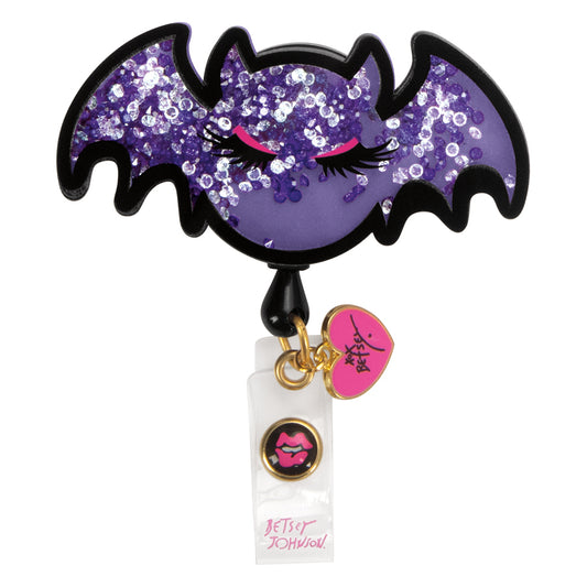 Betsey Johnson BA156 Betsey Retractable Badges Batty Badge Reel