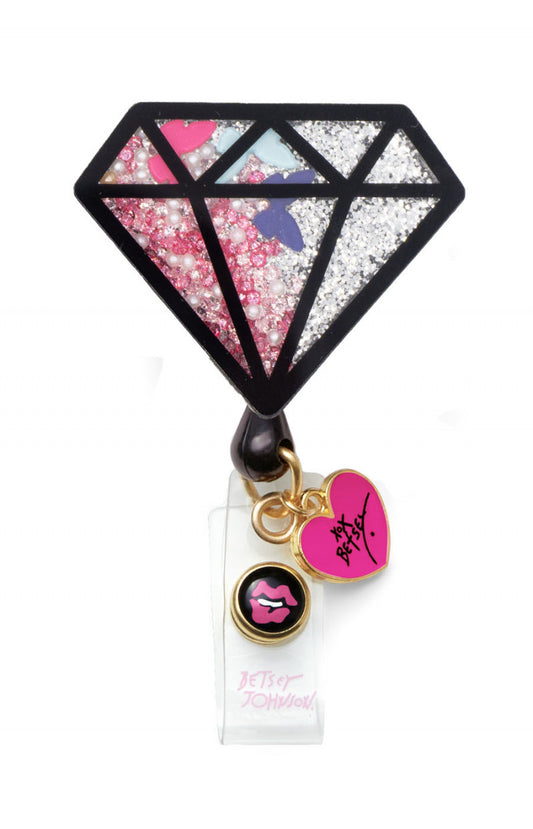 Betsey Johnson BA156 Betsey Retractable Badges Diamond