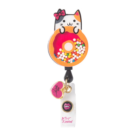 Betsey Johnson BA156 Betsey Retractable Badges Donut Kitty