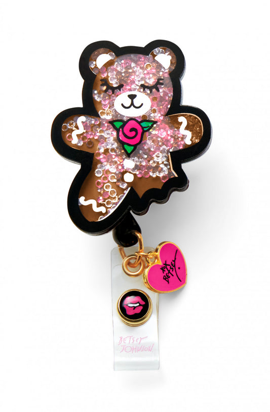 Betsey Johnson BA156 Betsey Retractable Badges Gingerbread Bear