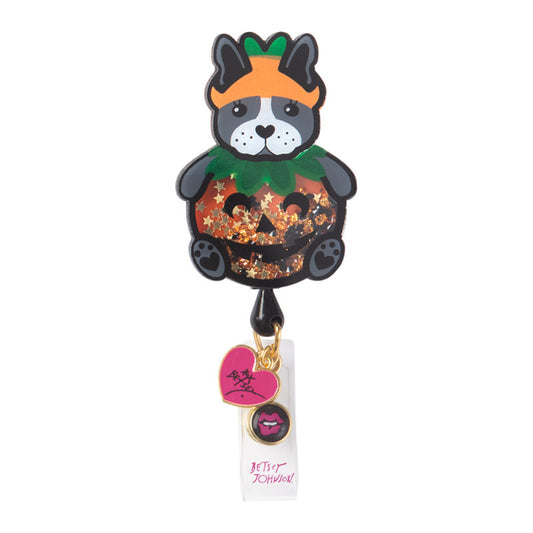 Betsey Johnson BA156 Betsey Retractable Badges Pumpkin Dog