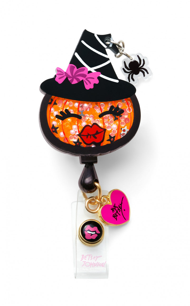 Betsey Johnson BA156 Betsey Retractable Badges Witch Pumpkin