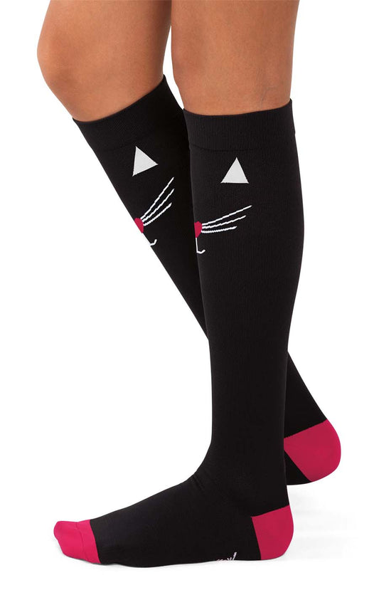 Betsey Johnson BA169 Betsey Compression Socks 1-pc Cat