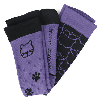 Betsey Johnson BA179 Compression Socks 2-pac Betsey Kitty