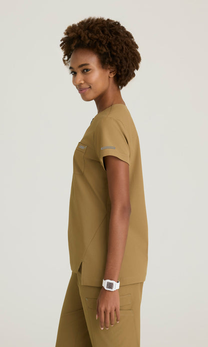 Skechers Ripstop SKT284 Trek Tuck-In Scrub Top Duffle