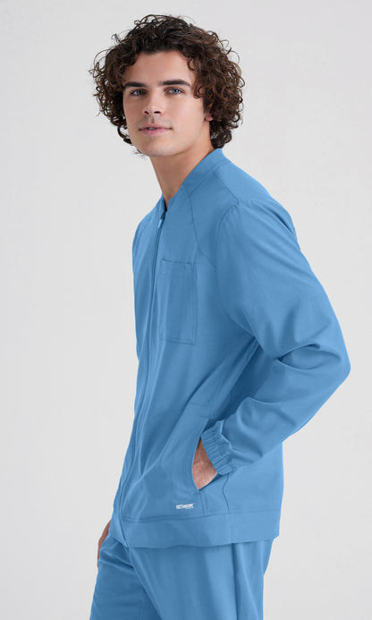 Grey's Anatomy Evolve GSSW887 Cycle Scrub Jacket Ciel Blue