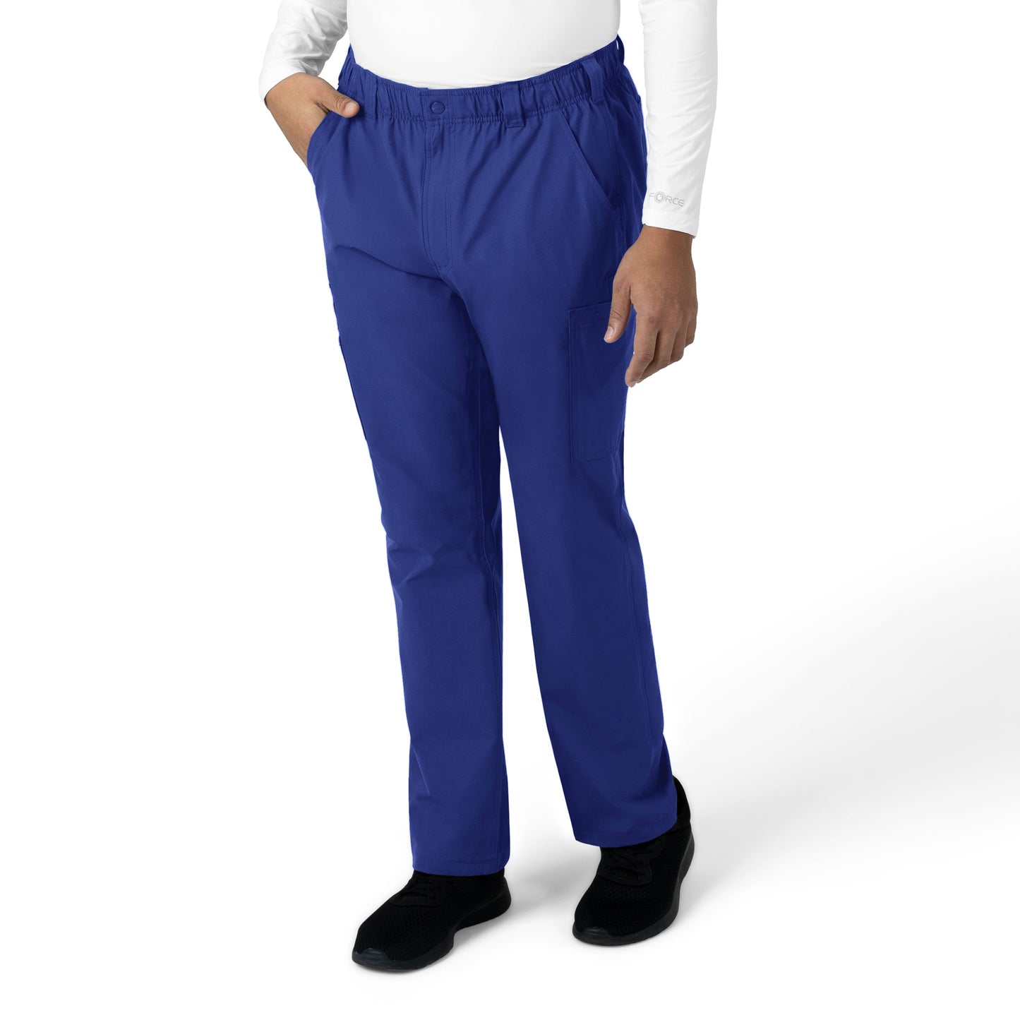 Force Essentials C56113 Men's Straight Leg Cargo Scrub Pants Galaxy Blue