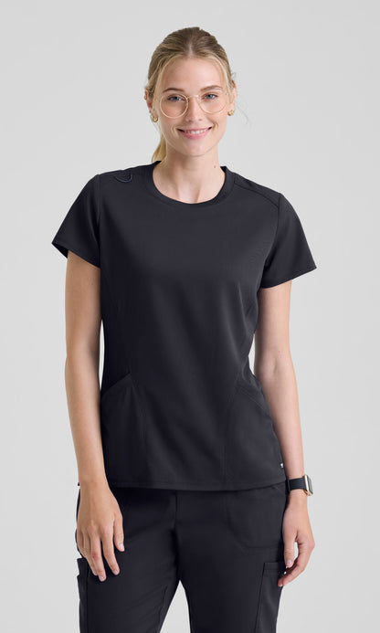 Grey's Anatomy Stretch GRST354 Lisa Top Steel - front
