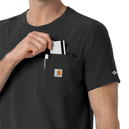 Force Cross-Flex C16510 Men's Crew Neck Scrub Top Black