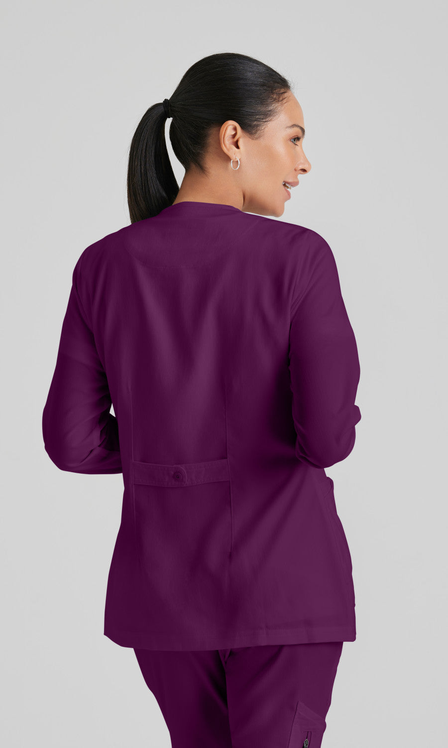 Grey's Anatomy 4450 Jamie Scrub Jacket Wine