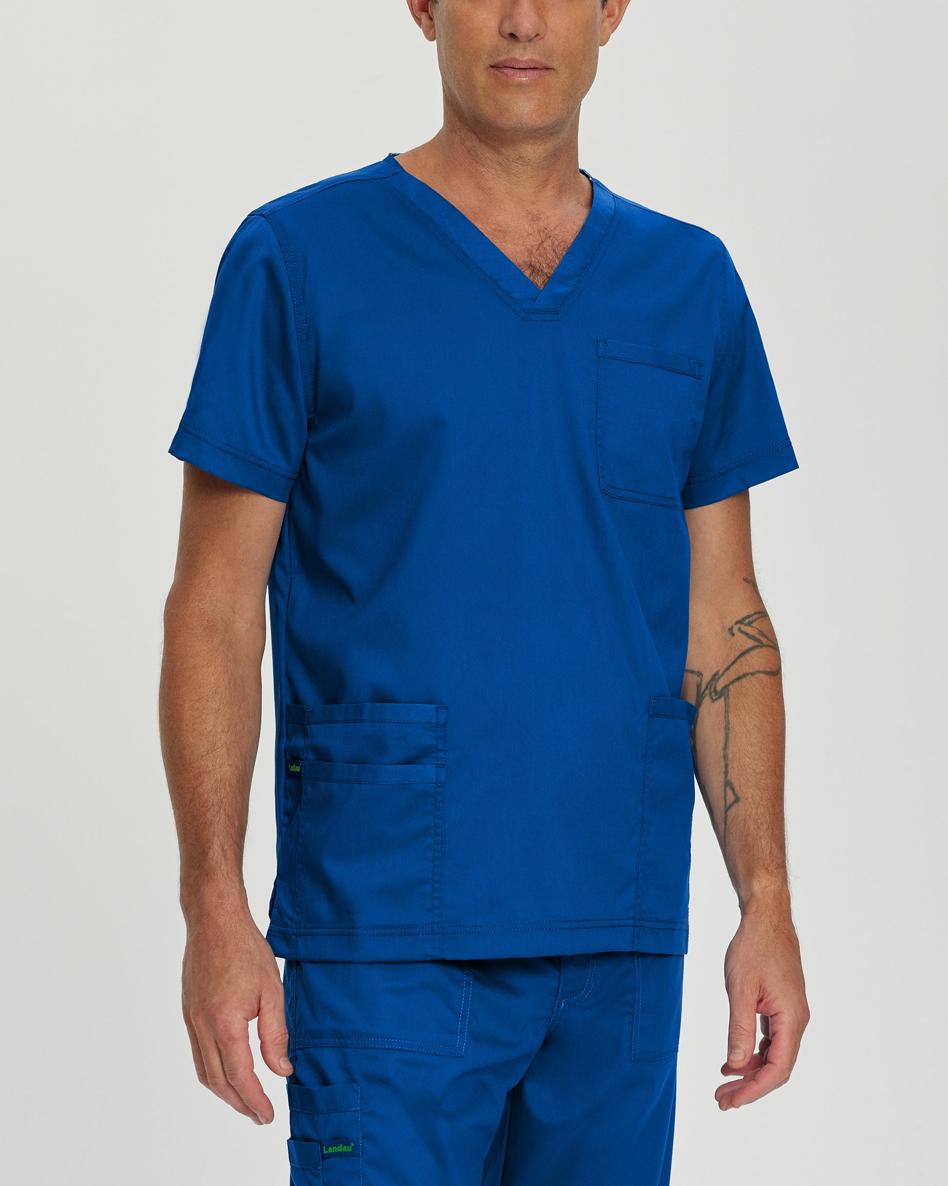 ProFlex 4253 Men's 4 Pocket V Neck Scrub Top Galaxy Image