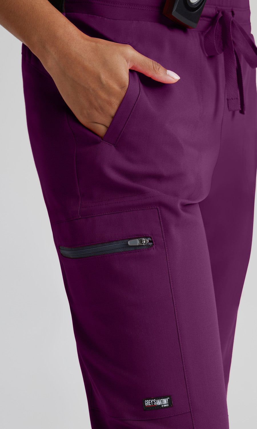 Grey's Anatomy Stretch GRSP500 Kim Scrub Pants Wine