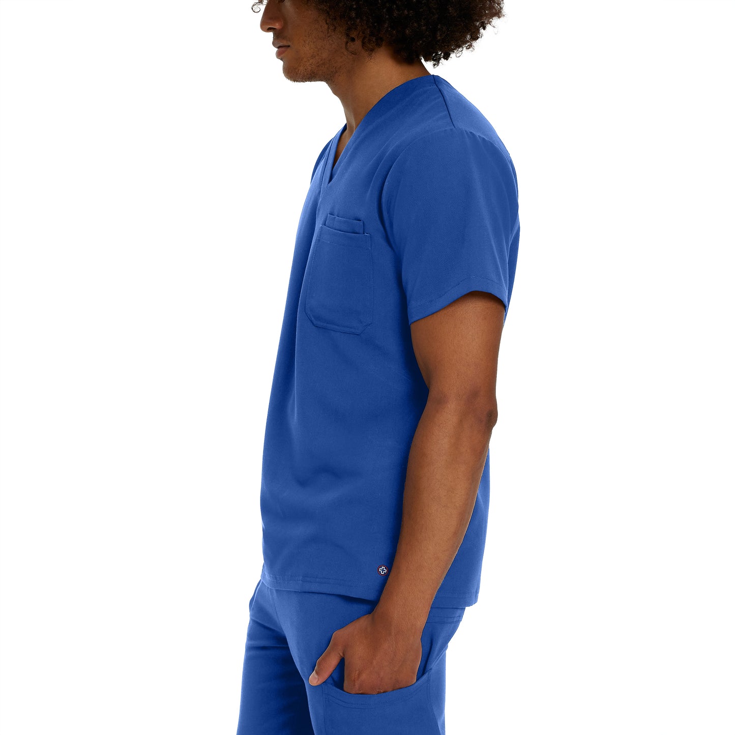 V-Tess 2206 Men's 2 Pocket V Neck Scrub Top Royal Image