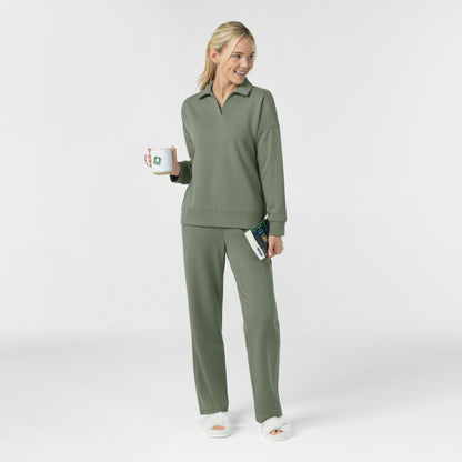 Unwind & Lounge 6189 Women's Relaxed Pullover Polo Sage