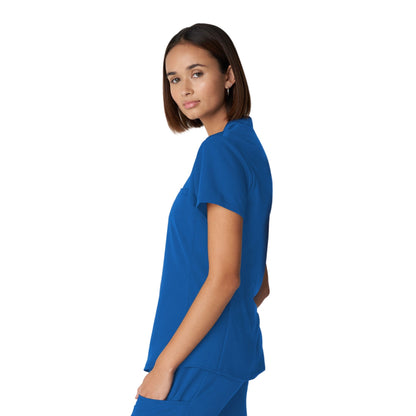 V-Tess WT110 Women's 2 Pocket V Neck Scrub Top Royal Image