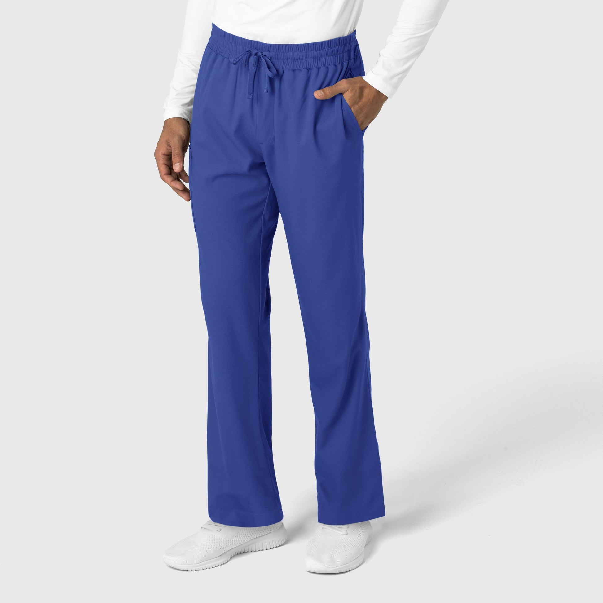 Boundless 5351 Men's Straight Leg Scrub Pants Galaxy Blue