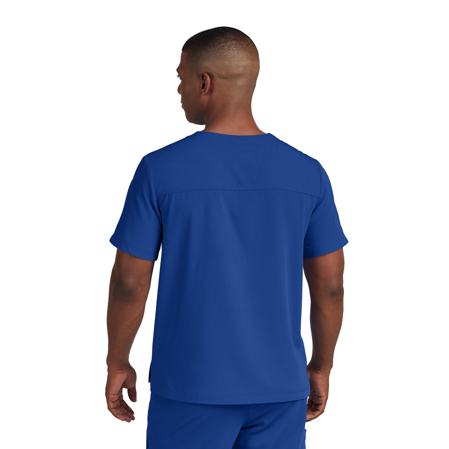 CRFT WT131 Men's 2 Pocket V Neck Scrub Top Royal Image