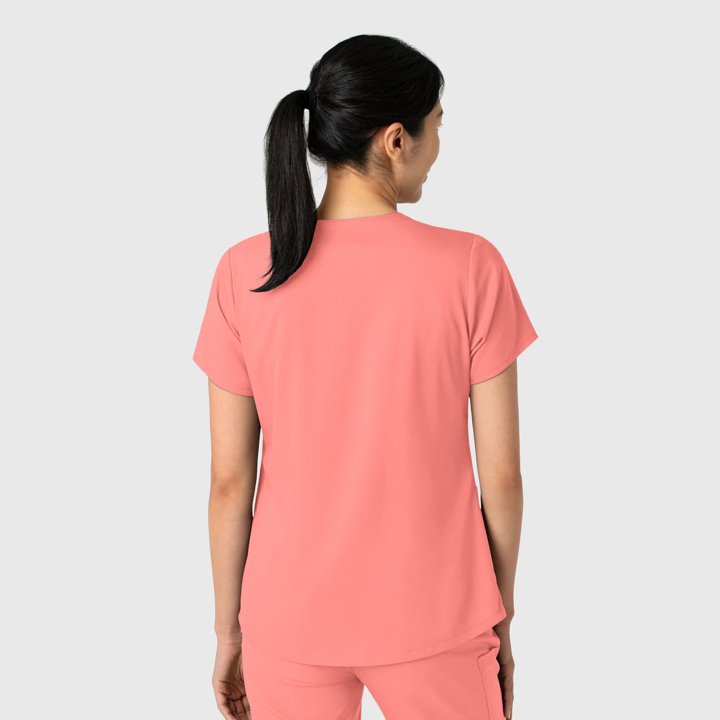 Boundless 6251 Women's 2-Pocket V-Neck Scrub Top Paradise Pink