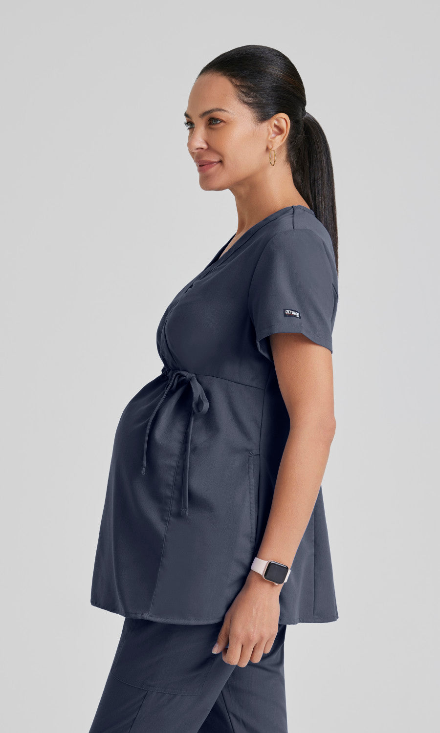 Grey's Anatomy GRT094 Lilah Scrub Top Steel