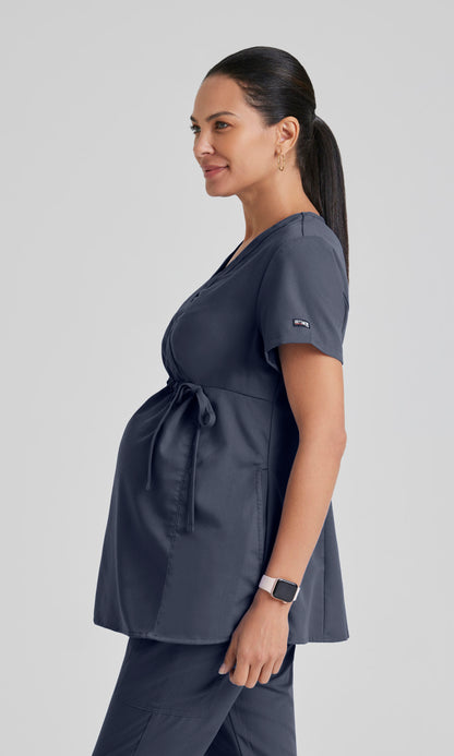 Grey's Anatomy GRT094 Lilah Scrub Top Steel