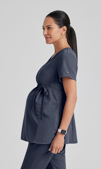 Grey's Anatomy GRT094 Lilah Scrub Top Steel