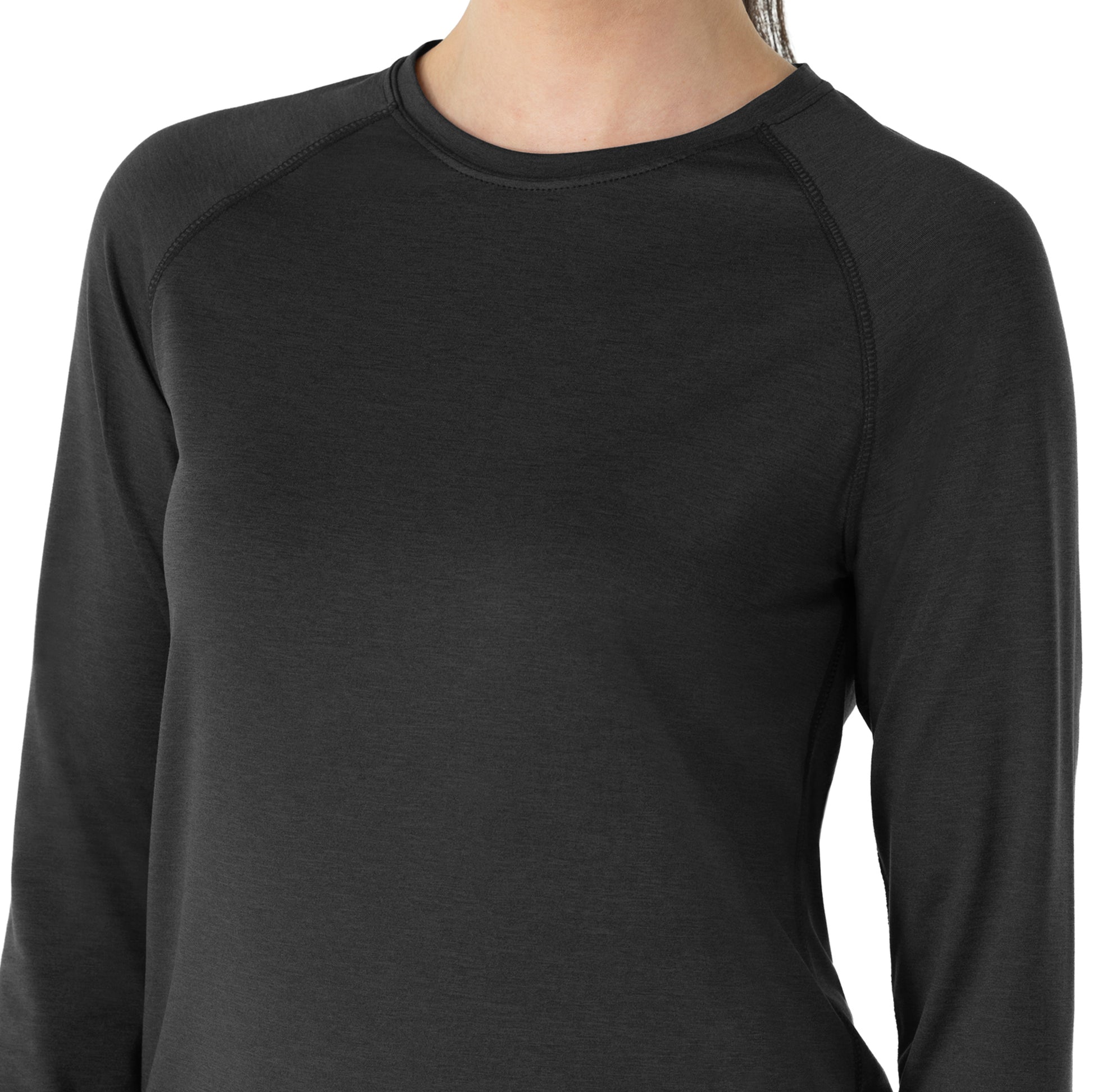 Layers C31009 Women's Performance Long Sleeve Tee Black Heather