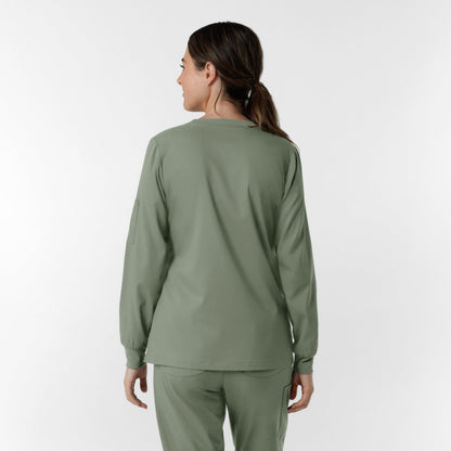 Boundless 6551 Women's Classic Long Sleeve Scrub Tee Sage