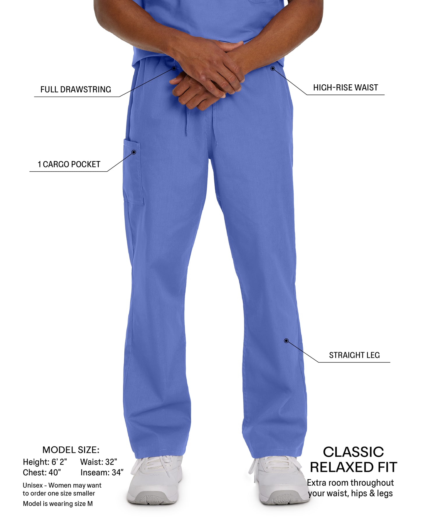 Scrub Zone 85221 Unisex Cargo Scrub Pants Cobalt Image