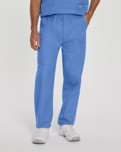 Essentials 8555 Men's Cargo Scrub Pants Ceil Blue Image