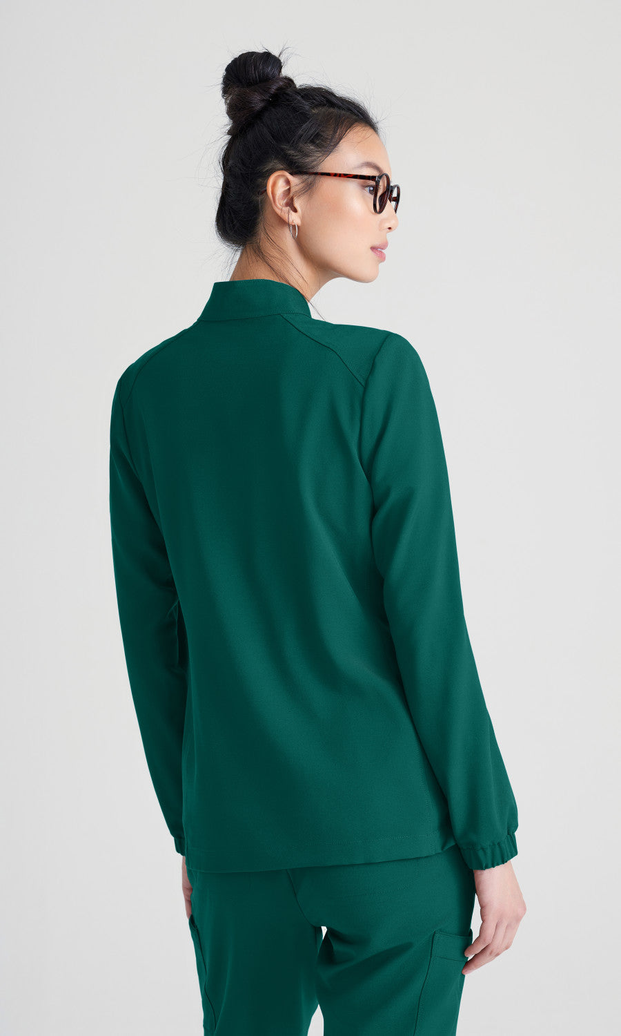 Grey's Anatomy Evolve GSSW886 Virtue Scrub Jacket Hunter Green