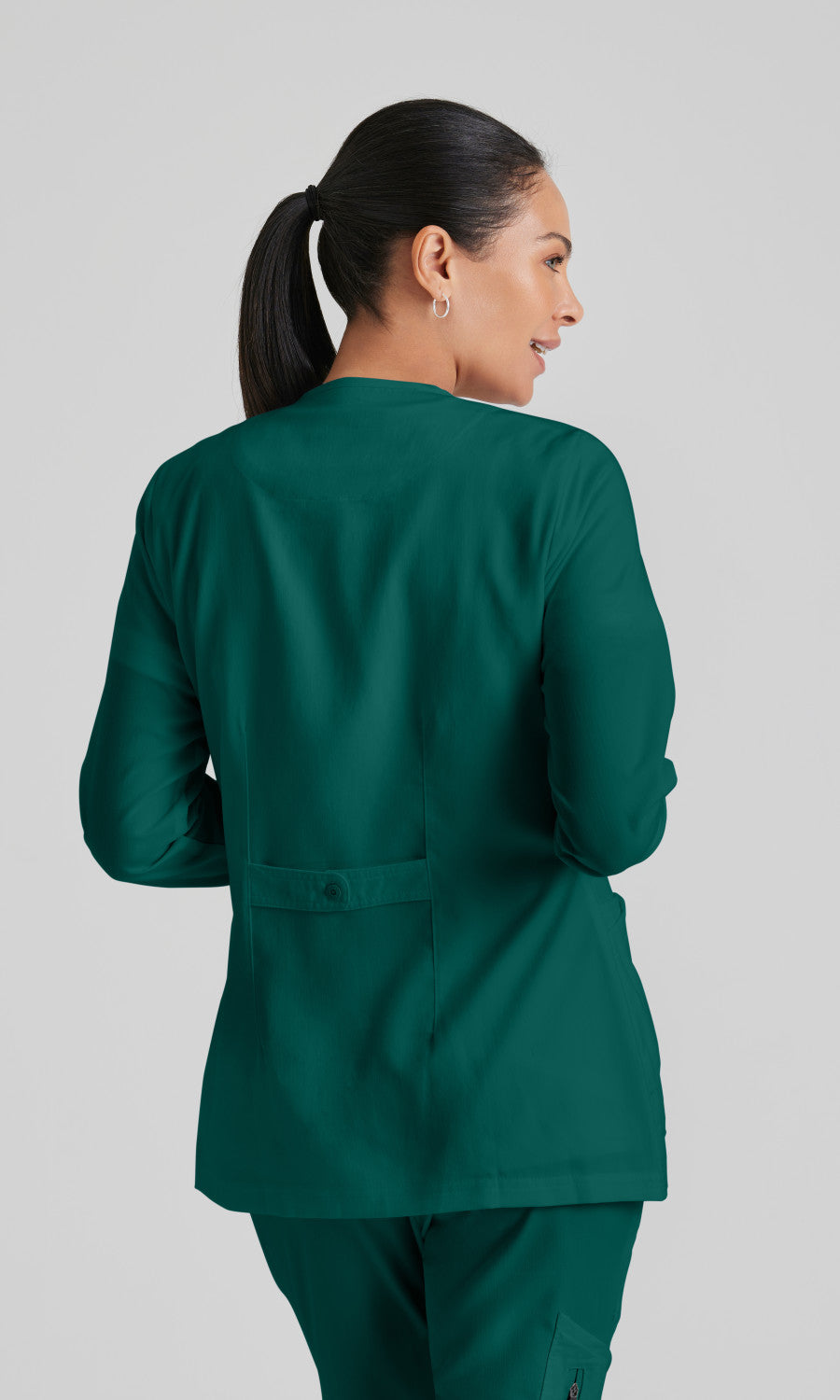 Grey's Anatomy 4450 Jamie Scrub Jacket Hunter Green