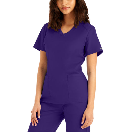 ProFlex LT105 Women's 3 Pocket V Neck Scrub Top Grape Image