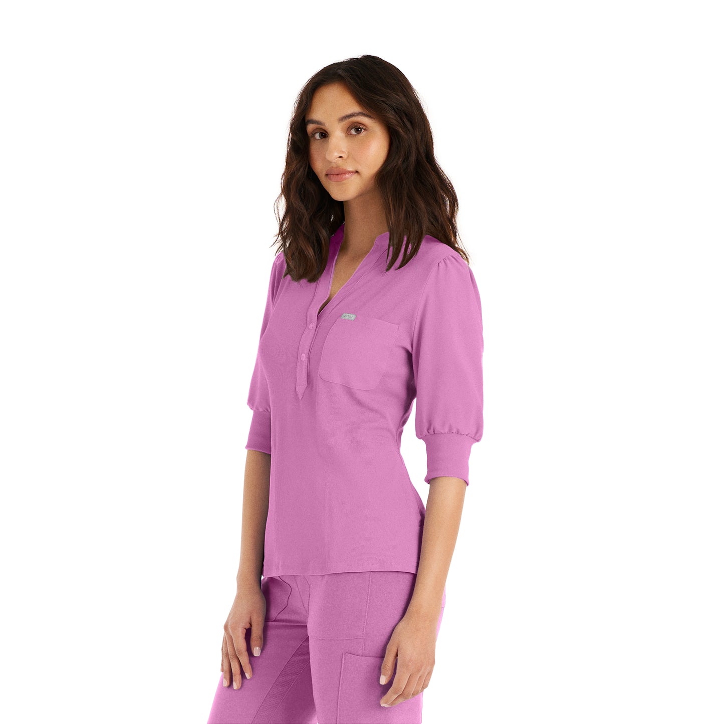 Forward LT114 Women's 3 Pocket Y Neck Scrub Top Bella Rosa Image