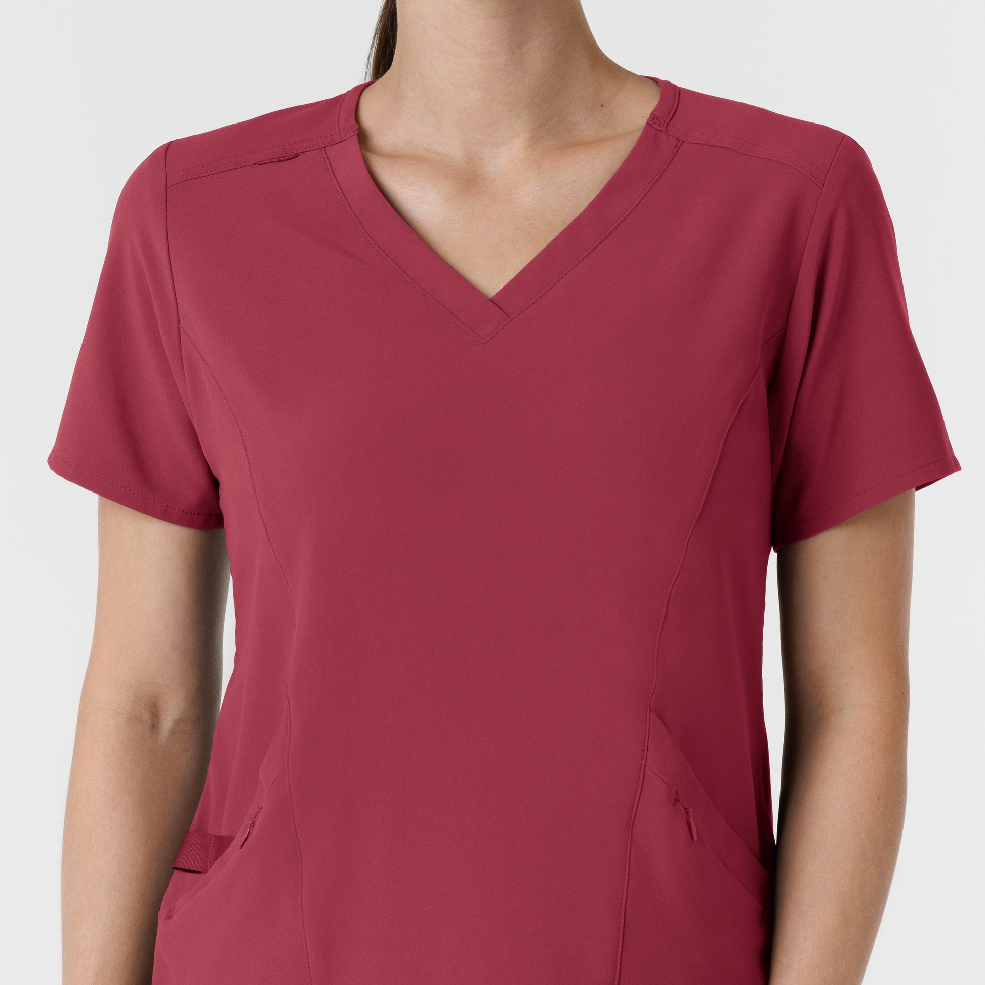 RENEW 6134 Women's V-Neck Scrub Top Ruby