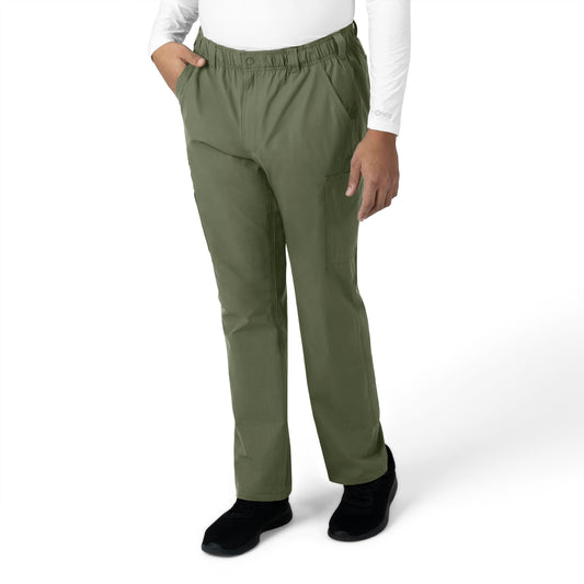 Force Essentials C56113 Men's Straight Leg Cargo Scrub Pants Olive Model Image Right Side | Carhartt