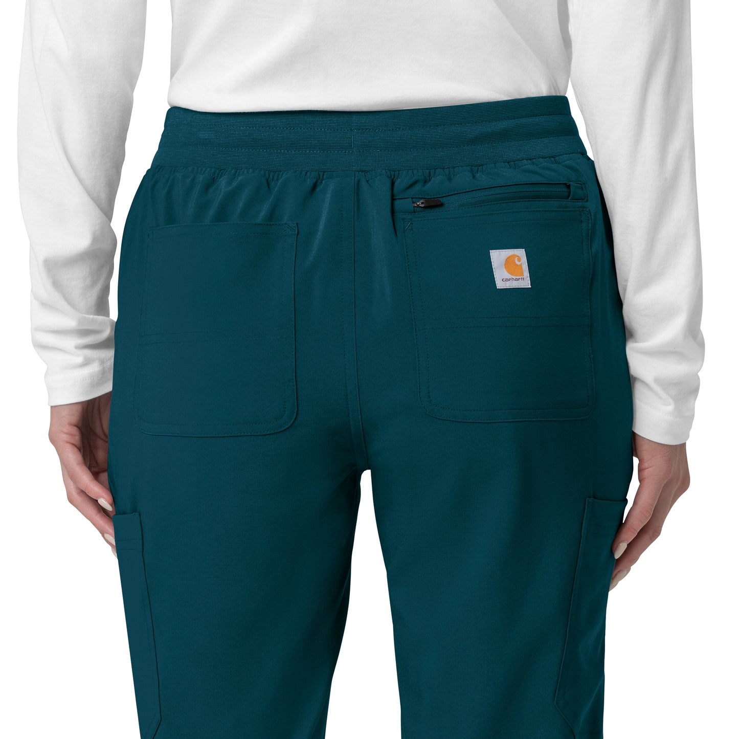 Force Cross-Flex C53110 Cargo Jogger Scrub Pants Caribbean Model Image Alternate | Carhartt