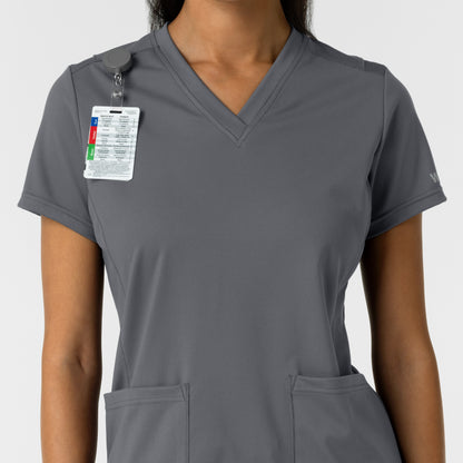 RENEW Knit 6559 Women's 2-Pocket Scrub Top Pewter