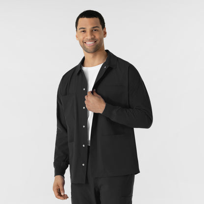 NURTUR 8380 Men’s Scrub Shirt Jacket Black