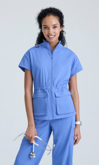 Grey's Anatomy Stretch GRST324 Nina Top Ciel Blue - front