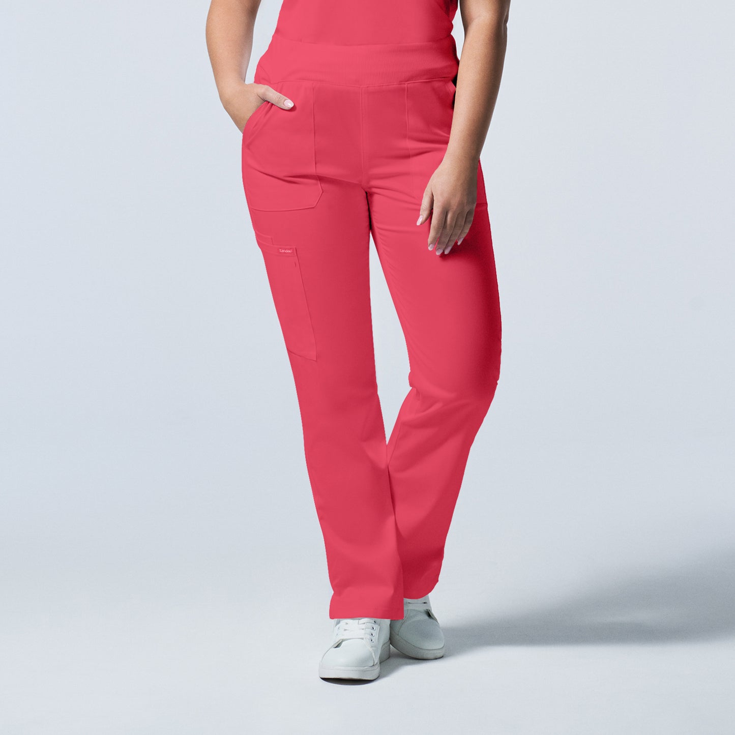 ProFlex LB405 Women's Cargo Scrub Pants Coral Image