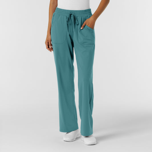 RENEW Knit 5559 Women's Wide Leg Scrub Pants Vintage Teal