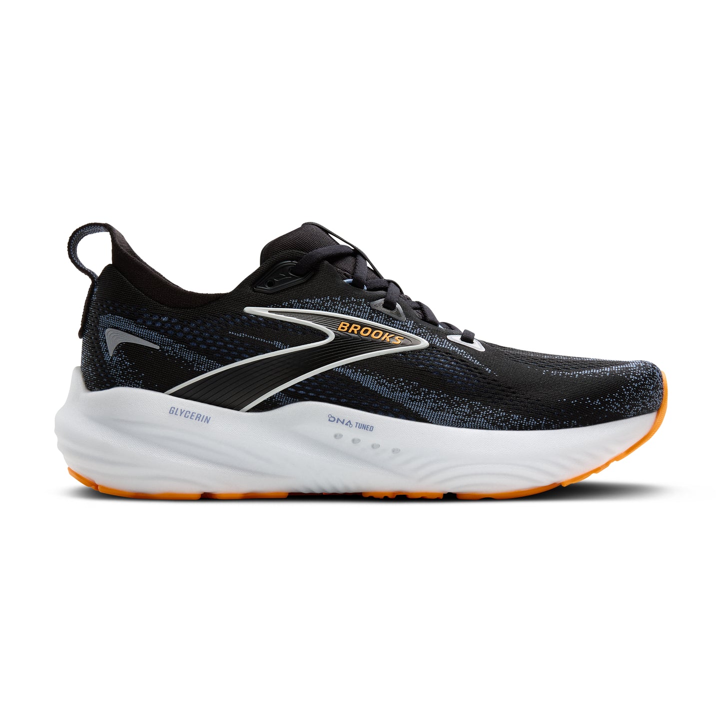 Brooks Men's Glycerin 22 Black/Country Blue/Orange Pop