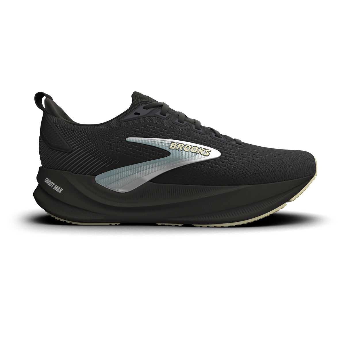 Brooks Men's Ghost Max 4 Black/CharcoalArt/Yellow